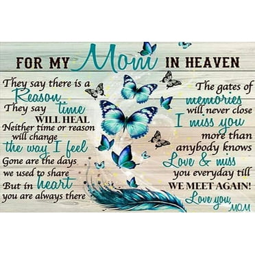 Jigsaw Puzzle 300 Pieces for Adults Butterfly for My Mom in Heaven in Loving Memorial Wooden Jigsaw Puzzle 300 Piece for Adults and Kids Decorations Gift 15 x 10 In