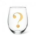 thumbnail image 1 of Ensemble de 2 Verres à Vin Sans Pied à Point d'Interrogation, 1 of 2