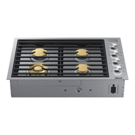 Dacor - Contemporary 30" Built-In Gas Cooktop with 4 burners with SimmerSear, Liquid Propane Convertible - Silver Stainless Steel