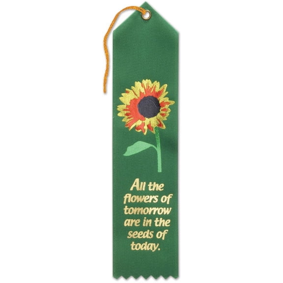 Beistle 2" x 8" All The Flowers Of Tomorrow Ribbon Green 6/Pack AR830