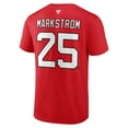 thumbnail image 3 of Men's Fanatics Jacob Markstrom Red New Jersey Devils Authentic Stack Name & Number T-Shirt, 3 of 3