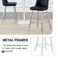 thumbnail image 6 of LUFTUT Bar Stools Set of 2, Counter Height Barstools with Back, Modern Faux Leather Kitchen Stools, 27" Black Barstools with Stable Metal Legs for Small Spaces, Kitchen Island, Coffee Corner, 6 of 8