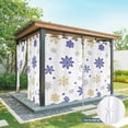 thumbnail image 6 of Outdoor Curtains for Patio Waterproof, Merry Christmas Outdoor Privacy Panels Grommet, Winter Xmas Snowflakes Blue Yellow Blackout Outside Curtains for Porch/Cabana/Pergola/Gazebo 54"x108", 2 Panels, 6 of 8
