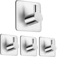 thumbnail image 1 of 4 piezas de gancho para bata/toalla autoadhesivo de acero inoxidable para baño y cocina, 1 of 7