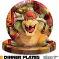 thumbnail image 2 of Bowser King Koopa Party Supplies Birthday Decorations Plates Banner Kids Cake Toppers Set Decor, 2 of 7
