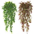 thumbnail image 2 of Billuyoard 2 plantas decorativas simuladas para el hogar y plantas para un fácil manejo 2 plantas colgantes artificiales para café y café Decoración rojo 80 cm de largo, 2 of 6