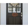 thumbnail image 3 of Hello Fall Laurel Leaf Wreath Vinyl Art Sticker Outdoor Autumn Wall Home Décor, 8x6-Inch Glossy Orange, 3 of 6