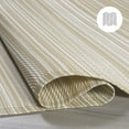 thumbnail image 4 of FH Home Outdoor Rug - Waterproof, Fade Resistant, Reversible - Premium Recycled Plastic - Geometric - Patio, Deck, Porch, Balcony - Havana Stripe - Beige (5' x 8') - Foldable Rug, 4 of 8