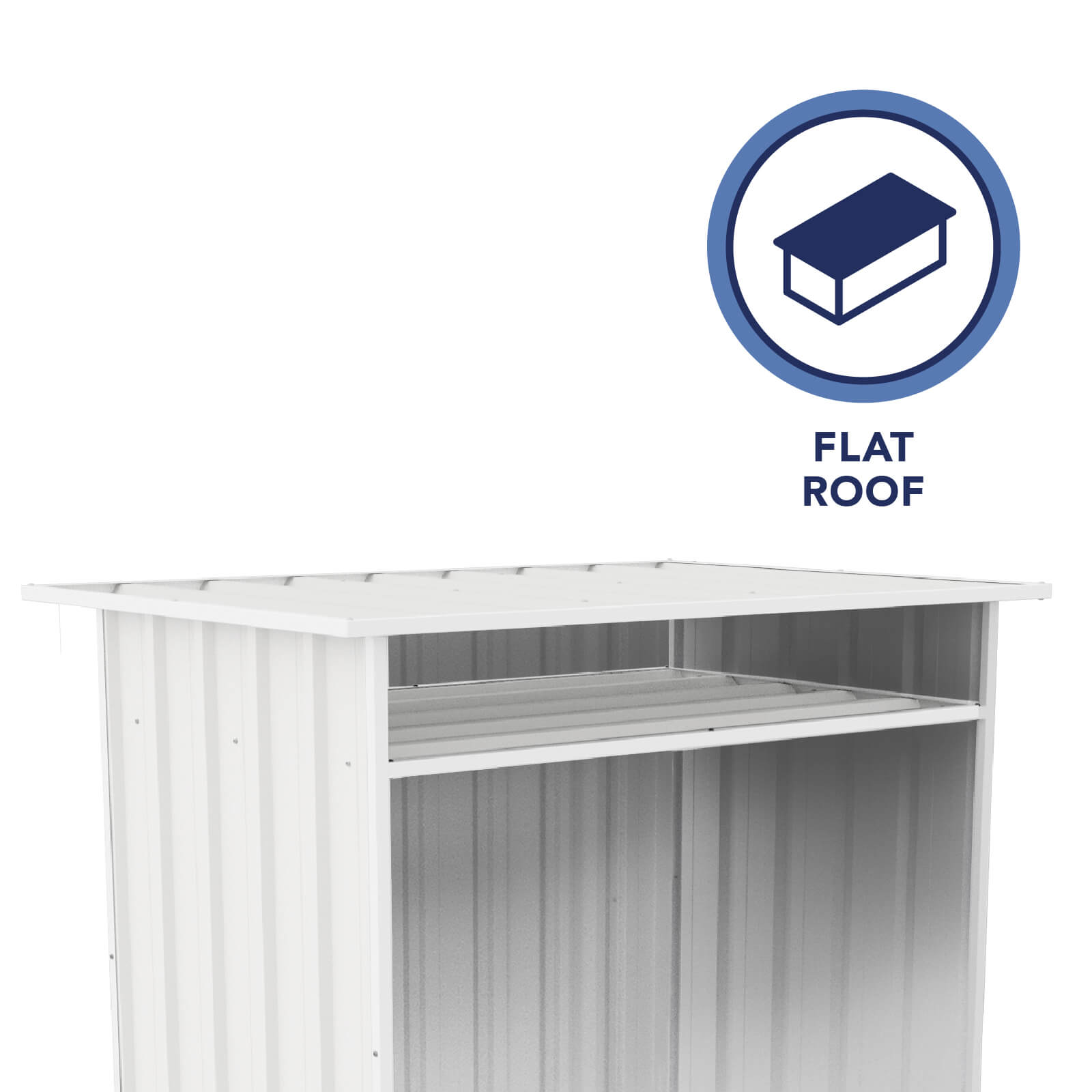 Absco Woodstore 4' x 2.5' x 3.7 Metal Storage Shed - Surfmist