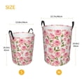 thumbnail image 3 of Fotbe Rose Flowers Cesto de Ropa con Asas, Cesto Impermeable de Gran Capacidad, Bolsa de Lavado para Dormitorio, Cesto de Ropa con Ruedas y Asas-Medium, 3 of 6