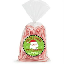 Sweet Santa Personalized 24-Piece Sticker and Treat Bag Set