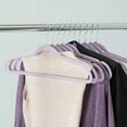 thumbnail image 3 of Home Basics Velvet Hangers, 10 Pack, Lilac, 3 of 4