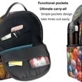 thumbnail image 5 of Lsque Easter Eggs Pattern Backpack – School Travel Canvas Daypack with Ergonomic Padded Straps, Multiple Compartments & Leather Handle, 5 of 5