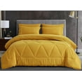 Chezmoi Collection Jasper Mustard Yellow Queen Size Bed in a Bag 7Pieces Triangle Geometric