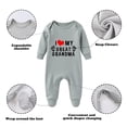 thumbnail image 2 of YSCULBUTOL Baby Twins Bodysuits I Love My Great Grandma Newborn Clothes Infant Twin Romper Unisex Toddler Outfits With Sock, 2 of 4