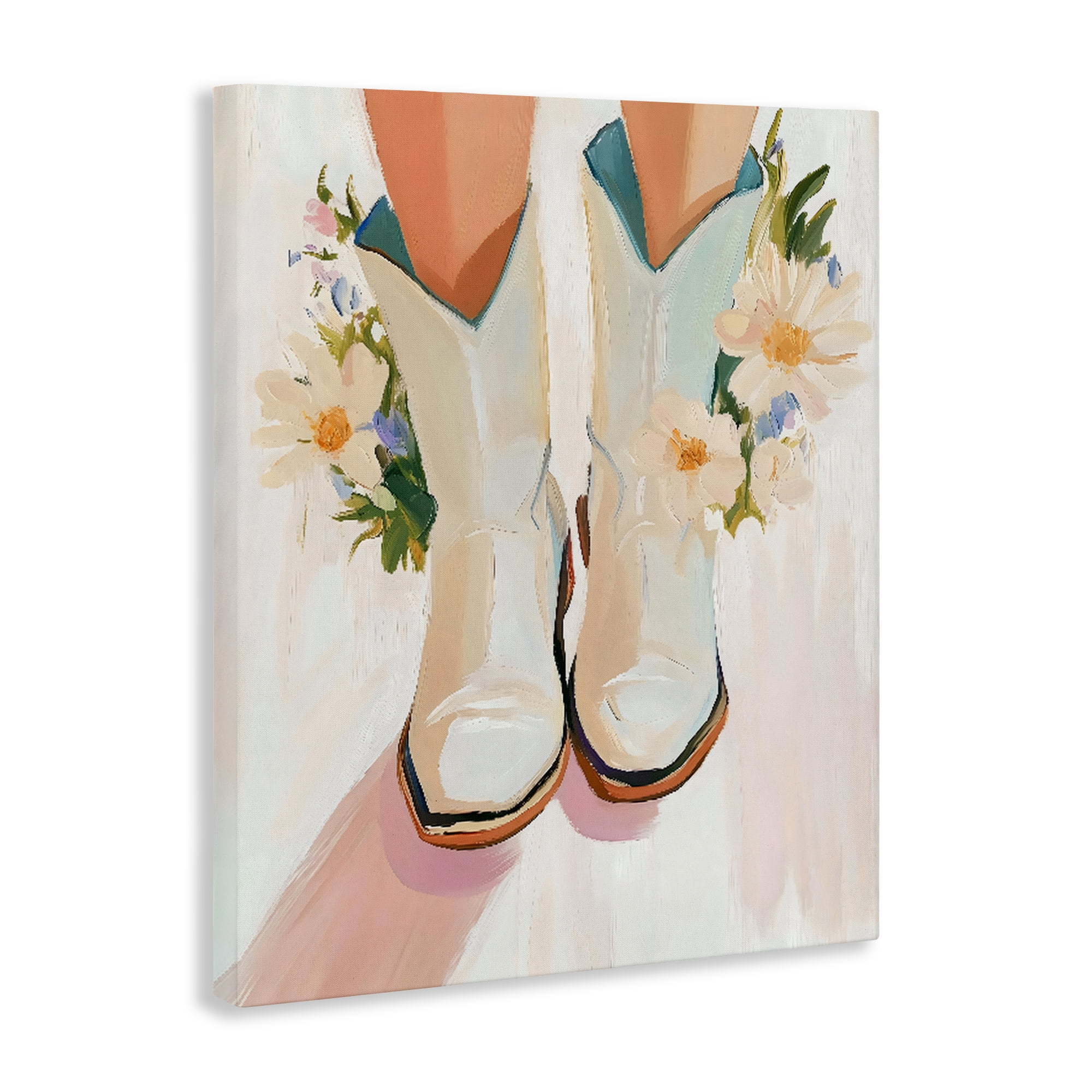 Stupell Industries Blooming Cowgirl Boots Canvas Wall Art, design by The Prints Vibe