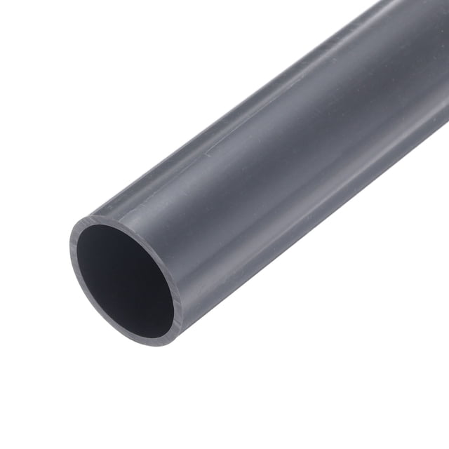 Uxcell Rigid Round Pipe 28.8mm ID 34mm OD 9" Length Light Grey High Impact