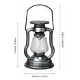 thumbnail image 2 of Solar Powered Hanging Candle Retro LEDs Oil Lamp Flickering Flameless Solar Lantern Outdoor Hanging for Patio Garden Yard Tent, 2 of 7