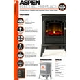 thumbnail image 5 of e-Flame USA Aspen Freestanding Electric Fireplace Stove, 3D Log, and Fire Effect (Black), 5 of 11