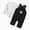 A53-Black, variant on Toddler Boy Outfit Long Sleeve Sweatshirt And Pants Set Infant Baby Boy Fall Winter Clothes(Blue,3-6 Months)