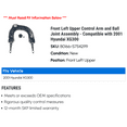thumbnail image 2 of Front Left Upper Control Arm and Ball Joint Assembly - Compatible with 2001 Hyundai XG300, 2 of 2