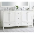 thumbnail image 2 of 60 inch Double Bathroom Vanity in White, 2 of 15