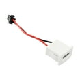 thumbnail image 1 of USB Female Power USB Charging Port Connector with Cable Terminals Charger Socket White, 1 of 9