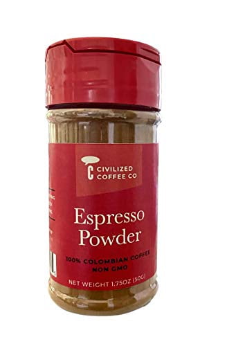 Civilized Coffee Espresso Coffee Powder for Baking & Smoothies, Non-GMO Colombian Coffee fine ground (1.75 oz) (1)