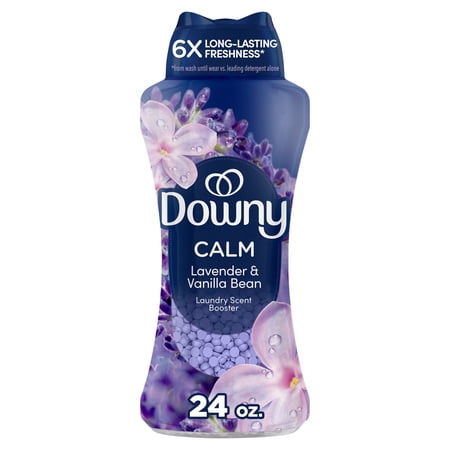 Downy Laundry Scent Beads, In-Wash Scent Booster, Infusions Calm Lavender and Vanilla Bean Scent, 24 oz