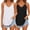 White, Black, variant on 2 Packs Tank Tops for Women Sleeveless Summer Tops V-Neck Double Spaghetti Strap Eyelet Casual Camisole Shirts for Daily