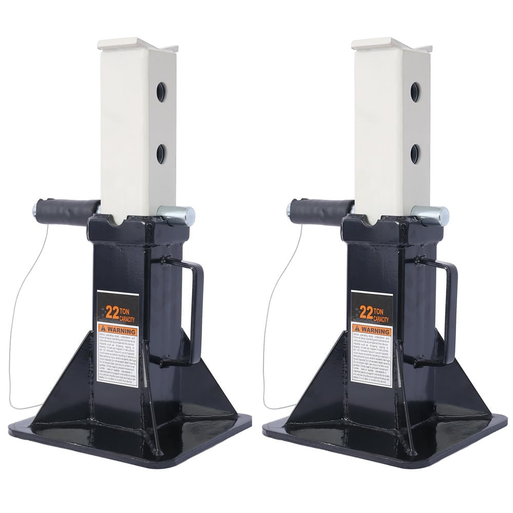 Topcobe Heavy Duty Pin Type Professional Car Jack Stand with Lock, 22 Ton (44,000 lb) Capacity, 1 Pair, Practical Equipment, Black