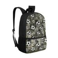 thumbnail image 2 of Uourmeti Camo Soccer Ball Print Durable Backpack for Camping School, Large Storage High Quality Polyester Backpack Not Easy To Fade Bookbag, 2 of 6