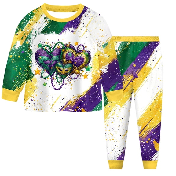 Staki Baby Girl Outfits Toddler St. Patrick's Day Outfit Clover Crewneck Sweatshirt Long Sleeve Shirt Plaid Pants Spring Clothes 2-9Y(White,8-9Years)