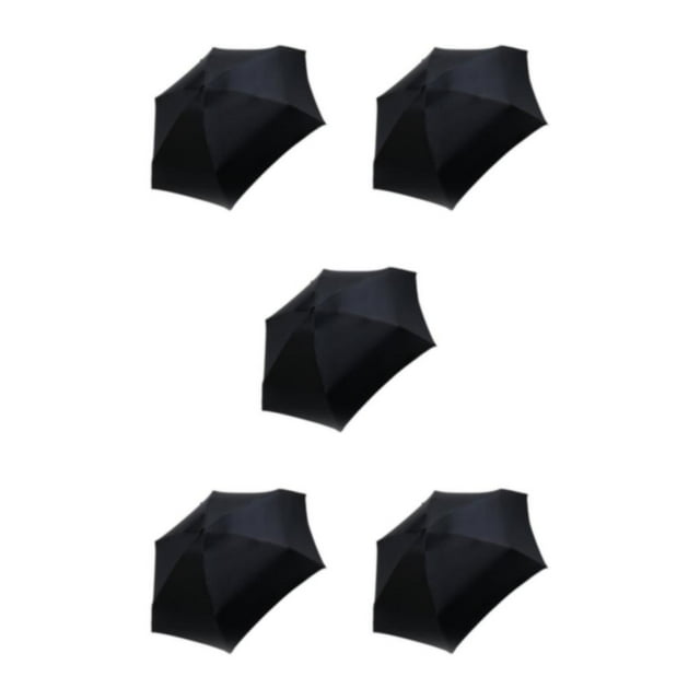 VONKY Windproof Sun Umbrella With Rainproof For Weather Protection Lightweight And Portable Folding Sun Umbrellas black 5Set