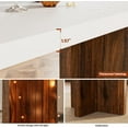 thumbnail image 3 of 55” Industrial Bar Table, Counter Height Pub Dining Table with Faux Marble Top, Rectangular Home Bar Unit for Kitchen, Dining Room, Balcony, Basement, 300LBS Capacity., 3 of 7