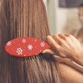 thumbnail image 3 of Red Christmas Snowflake Pattern Hair Brush,Girls Detangling Hair Brush,Glide Through Tangles with Ease for Wet & Dry Hair,8.8"X2.8", 3 of 7