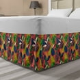 thumbnail image 1 of Botany Bed Skirt, Abstract Flower Leaves Monstera Autumnal Botanical Rhythmic Pattern, Elastic Bedskirt Dust Ruffle Wrap Around for Bedding Decor, 4 Sizes, Dark Salmon Multicolor, by Ambesonne, 1 of 2