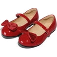 thumbnail image 3 of Kushyshoo Girl's Red Ballet Flats Soft Mary Jane Dress Party Shoes Non-Slip 12M, 3 of 6