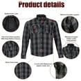 thumbnail image 3 of Dream Apparel Men's Long Sleeve Casual Shirt Armored Buffalo Plaid Flannel Shirt 100 % Cotton, 3 of 6