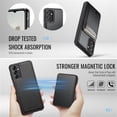 thumbnail image 4 of JEEHOOD Case For Samsung Galaxy A24 4G, RFID Blocking, PU Leather,Compatible With MagSafe Detachable 2 In 1 Wallet With Built-in Push Card Holder,Kickstand Magnetic Protective Cover,Black, 4 of 7