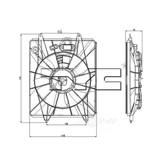TYC 611330 for Honda CR-V Replacement Cooling Fan Assembly Fits 2012 Honda CR-V