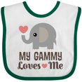 thumbnail image 3 of Inktastic My Gammy Loves Me Grandchild Boys or Girls Baby Bib, 3 of 4
