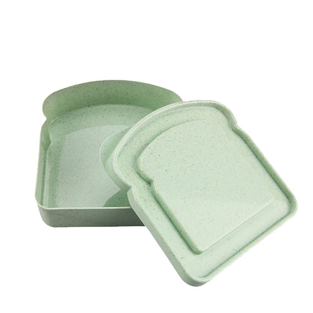 Recipientes Para Sándwiches 4 Unidades Caja De Plástico Reutilizable Para Sándwiches 14 Onzas Soporte Para Sándwiches Con Forma Bonita Fiambrera Para Niños Y Adultos Para Pan, Aperitivos, Fruta Y Al