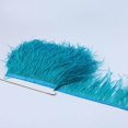 thumbnail image 5 of facefd 1 Yard Dyed Ostrich Feather Fringe Trim Ribbon Embellishment Peacock blue, 5 of 5