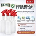 thumbnail image 2 of Spray Bottles, 16 Oz, 4 Pack, Chemical-Resistant HDPE, BPA-Free, Non-Toxic, Red Trigger Sprayers, Refillable Empty Sprayer Bottle for Cleaning Solutions, Vinegar, Alcohol, Made in USA, 2 of 3