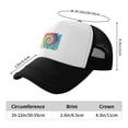 thumbnail image 6 of PAYOHTO Kids Tie Dye Rainbow Colorful Baseball Hat Back Adjustable Mesh Breathable Hats Black Trucker Cap Outdoor Fishing Sun Caps for Boys or Girls ages 4-10, 6 of 9