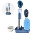thumbnail image 1 of Ensemble de Brosses à Vaisselle avec Distributeur de Savon, Brosse à Vaisselle avec Support pour Cuisine, Têtes de Brosse de Rechange, Brosse à Récurer Réutilisable pour Contrôler le Savon, 1 of 8