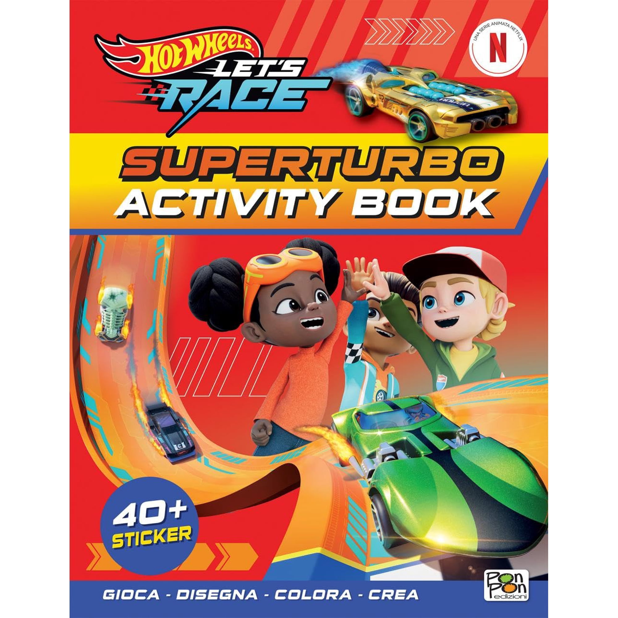 AA.VV. Superturbo. Hot Wheels Let s race. Activity book. Con adesivi. Ediz. a color (Paperback)