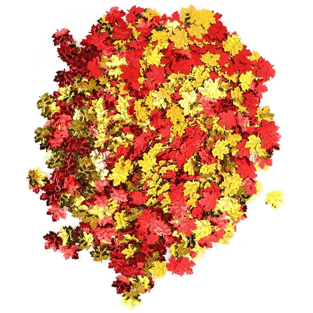 300pcs Confettis Paillettes Automne, Feuille D'Érable Citrouille