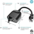 thumbnail image 3 of Kasa Smart Outdoor Smart Plug by (KP400) - Salida WiFi inteligente con 2 enchufes, IP64 resistente al agua, funciona con Alexa y Google Home, requiere WiFi de 2,4 GHz, no requiere concentrador, Sunset & Sunrise OffsetSmart Outdoor Plug esquí esquí Gafas de esquí, 3 of 5
